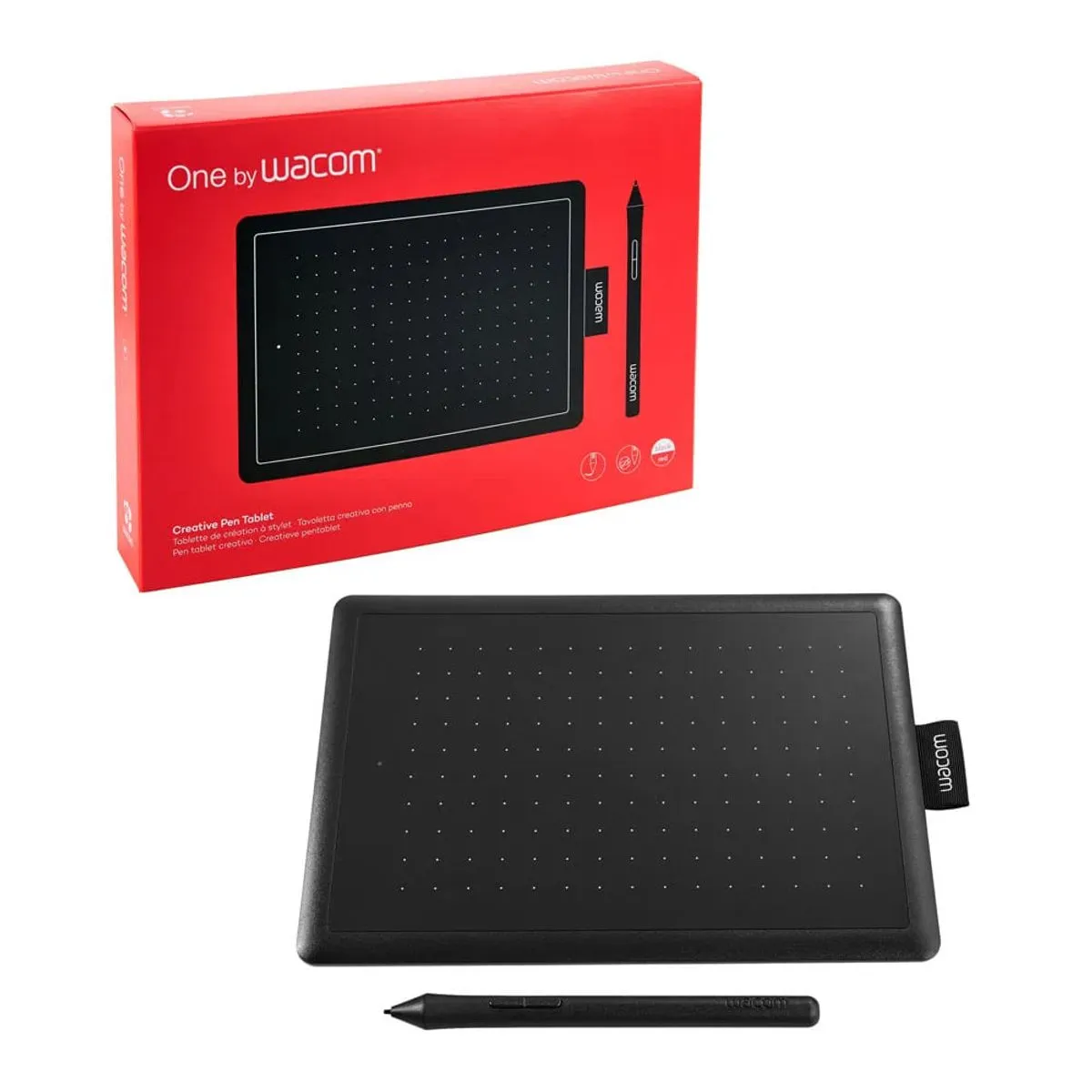 Tableta gráfica One By Wacom Small, conexión usb, incluye lápiz, negro con rojo - Image 5