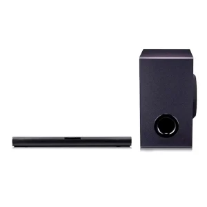 Barra de sonido LG SQC1 bluetooth, 160W de potencia, puerto USB, con control, negro