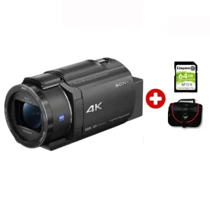 Cámara de video Sony FDR-AX43A 4K con sensor CMOS Exmor R, lente ZEISS 20x y kit básico incluido