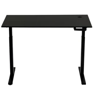Escritorio Dreizt XDesk manual regulable 120x60cm, tablero MDF, estructura de acero resistente, negro