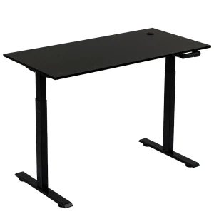 Escritorio Dreizt XDesk manual regulable 120x60cm, tablero MDF, estructura de acero resistente, negro